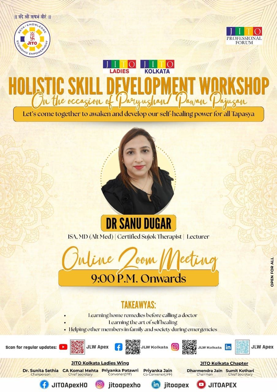 HOLISTIC WORKSHOP FOR PARYUSHAN